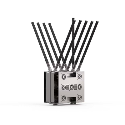 1km 10 قناة 433mhz 868mhz 2.4ghz 5.8ghz جهاز الكشف المتكامل لجهاز التشويش بدون طيار