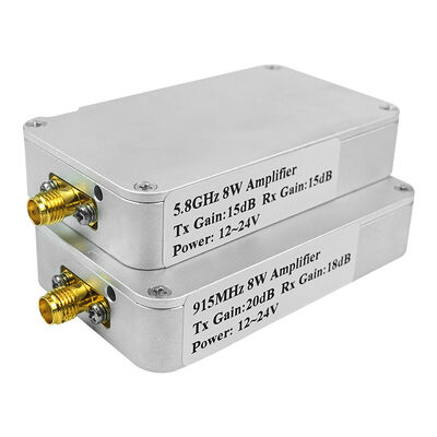 RX مع TX WIFI 2.4GHz 10W 12V ثنائي الاتجاه fpv طائرة بدون طيار إشارة الموسع RF مكبر الطاقة