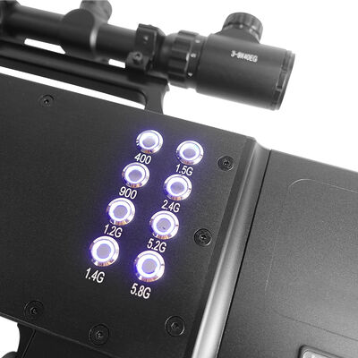 معدات تشويش ضد الطائرات بدون طيار بـ 8 نطاقات، أصفر غروب الشمس، بترددات 433 ميجاهرتز، 800 ميجاهرتز، و 5.8 جيجاهرتز